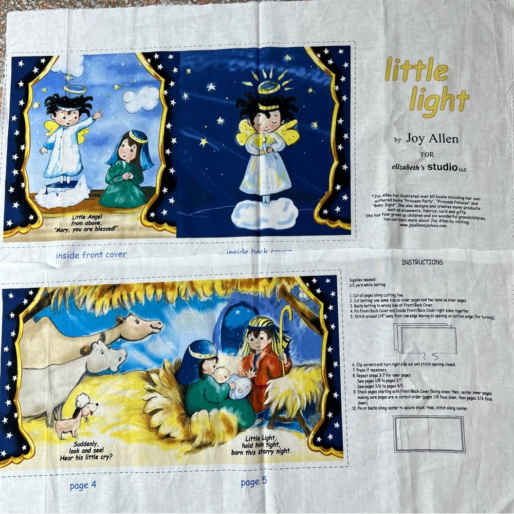 Little Light Holiday Fabric Panel by Joy Allen Craft Project